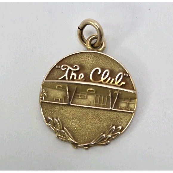 The CLUB Birmingham Social Club 10k GF Charm 3/4" - Picture 1 of 4